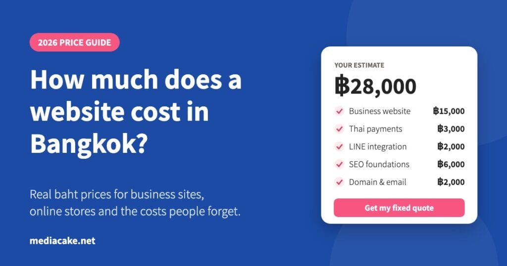 How much does a website cost in Bangkok? 2026 price guide with a sample website estimate
